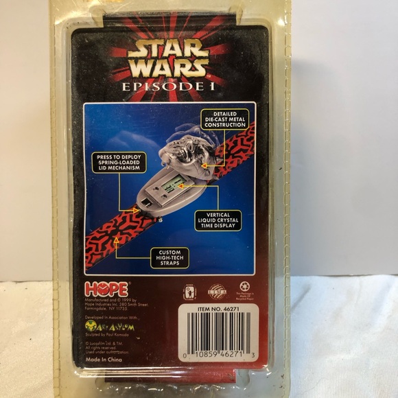 Star Wars Episode 1 DARTH MAUL Die-cast Watch 1999 Sealed - Picture 5 of 9